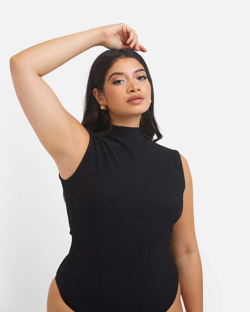 Plus size black turtleneck bodysuit 2025